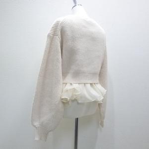 COCODEAL(ココディール)【ペプラムブラウス×パフスリーブニットセット