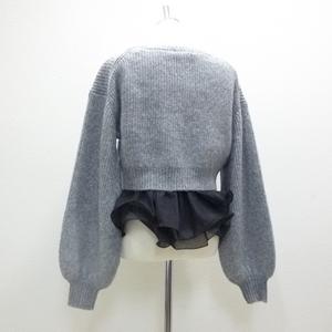 COCODEAL(ココディール)【ペプラムブラウス×パフスリーブニットセット