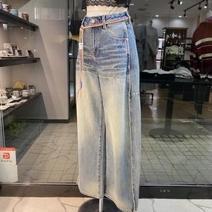最終値下げ★美品★ポリーヌブロー★セブンフェアリー★デニム★38 PaulineBleu(ポリーヌブロー)【コード付きピンタックデニムパンツ
