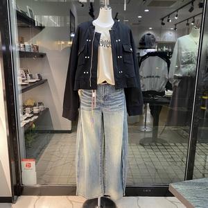 PaulineBleu(ポリーヌブロー)【コード付きピンタックデニムパンツ