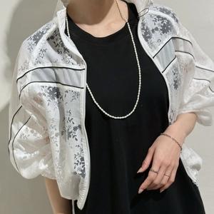 新品未使用 Desigual デシグアル ブルゾン ビーズ刺繍 レース シアー Desigual（デシグアル） ブルゾン アウター パッチワーク ジップアップ
