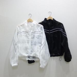 再入荷◇PaulineBleu(ポリーヌブロー)【レースシアーダブルZIPブルゾン