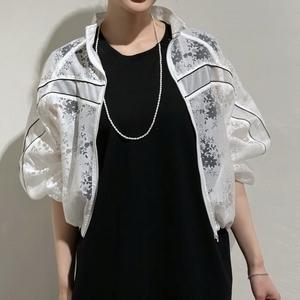 再入荷◇PaulineBleu(ポリーヌブロー)【レースシアーダブルZIPブルゾン
