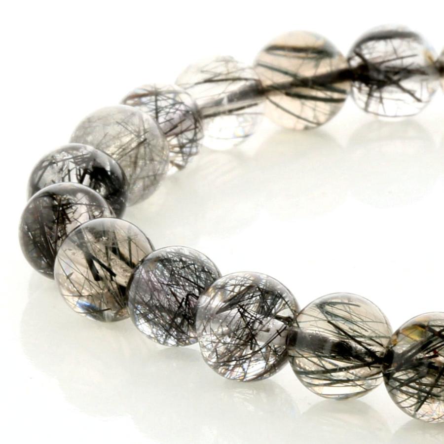 最高級（5A） ブラックルチル （トルマリン）ブレスレット 7.5mm玉 No