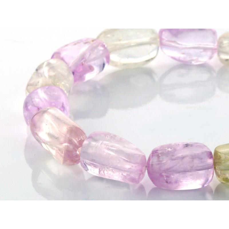 クンツァイト イレギュラー ブレスレット No.36 （鑑別書付） 最高級（5A）の画像