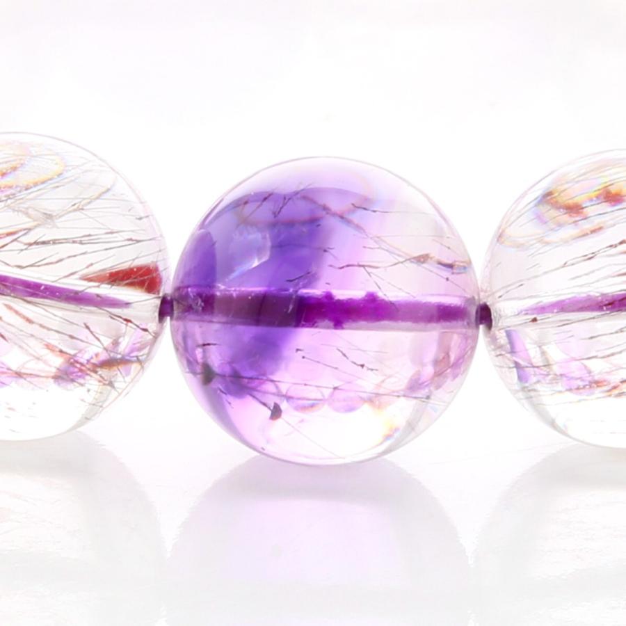 ⭐︎【高級】天然 スーパーセブン ブレスレット 12.5mm 44.4g 高品質+]