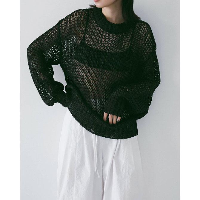送料無料】【2026SS】anuke[アンヌーク] Tapeyarn Loose Knit テープ