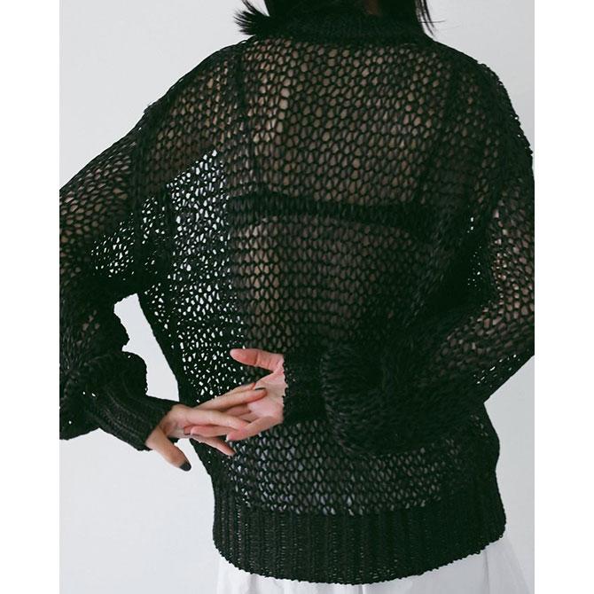送料無料】【2026SS】anuke[アンヌーク] Tapeyarn Loose Knit テープ