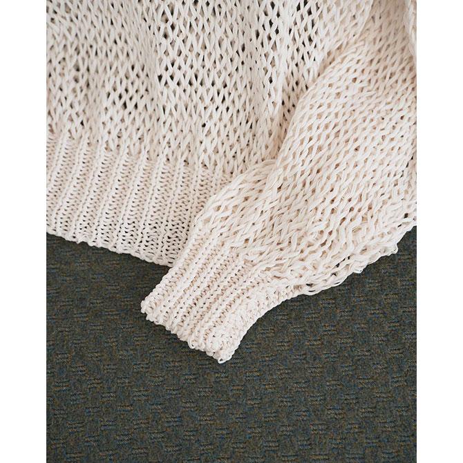 送料無料】【2026SS】anuke[アンヌーク] Tapeyarn Loose Knit テープ