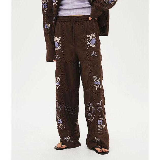 【送料無料】【2026SS】TODAYFUL[トゥデイフル] Embroidery Patchwork Trousers　エンブロイダリーパッチワークトラウザーズ　12610719の画像