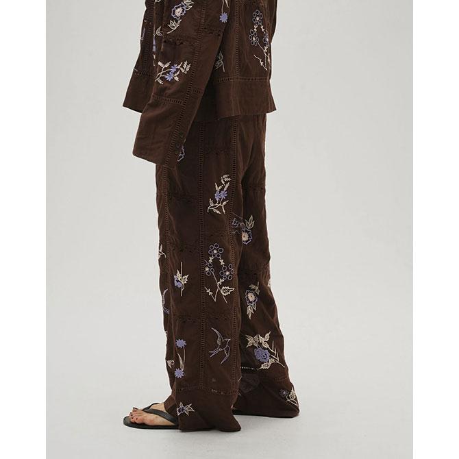 【送料無料】【2026SS】TODAYFUL[トゥデイフル] Embroidery Patchwork Trousers　エンブロイダリーパッチワークトラウザーズ　12610719の画像