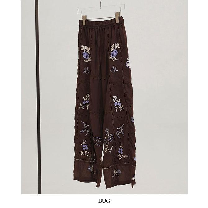 【送料無料】【2026SS】TODAYFUL[トゥデイフル] Embroidery Patchwork Trousers　エンブロイダリーパッチワークトラウザーズ　12610719の画像