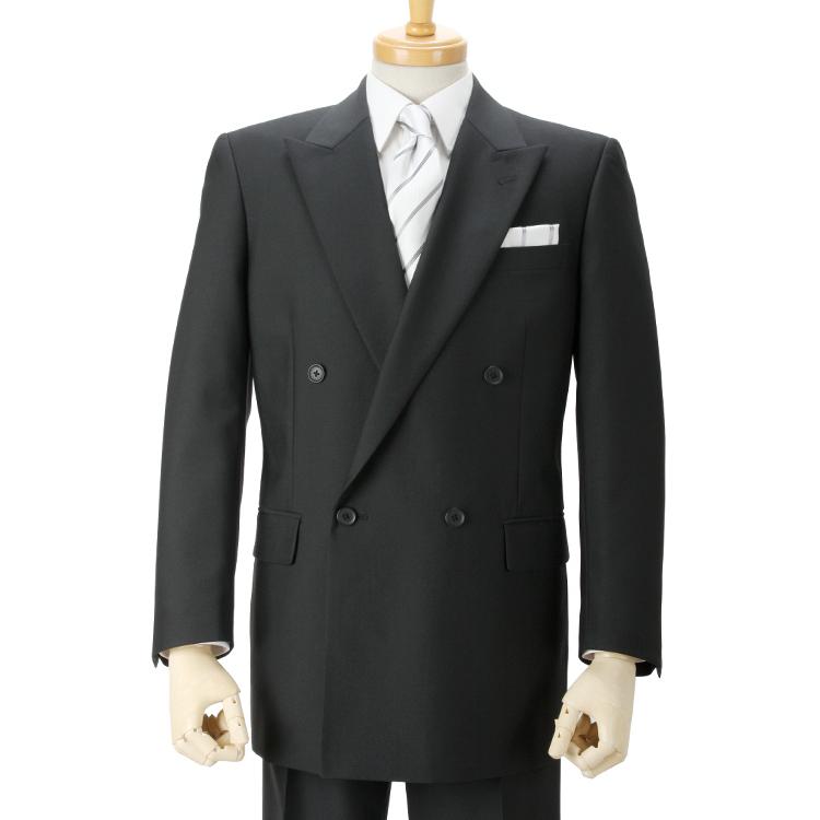 礼服 オールシーズン対応 ダブル4つ釦１つ掛け アジャスター付き ベーシック ブラックフォーマル ブラックフォーマル