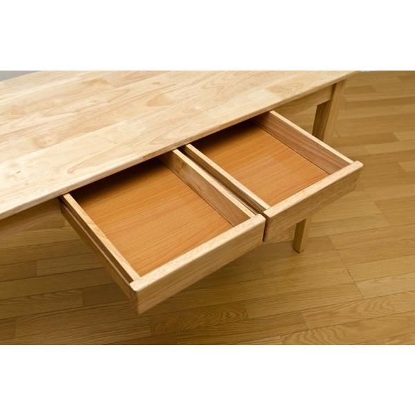 木製テーブル 120×45 UMT-1245NA ナチュラルデスク 引き出し付き 平机