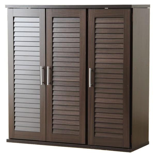 通気性抜群！ルーバー式シューズボックス【幅90cm】（下駄箱