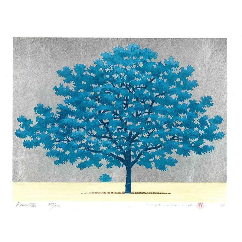 並木一 木版画 -BLUE TREE - Hajime Namiki Woodcut : shopooo by GMO
