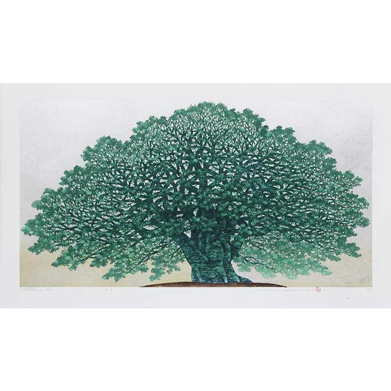 並木一 木版画 -Tree Scnen 162- Hajime Namiki Woodcut | 