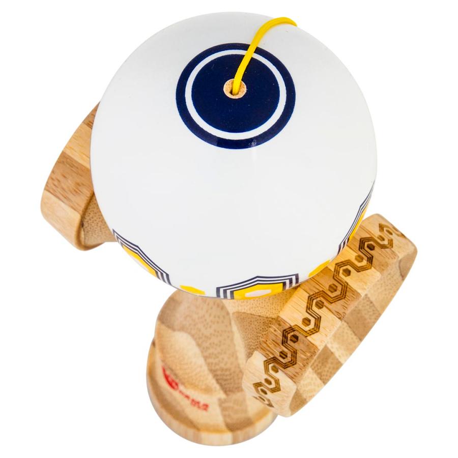 KendamaUSA - KAIZEN ORIGAMI - White & Yellow - LUNA SHAPE 【スーパースティック塗装】（LUN202）_2
