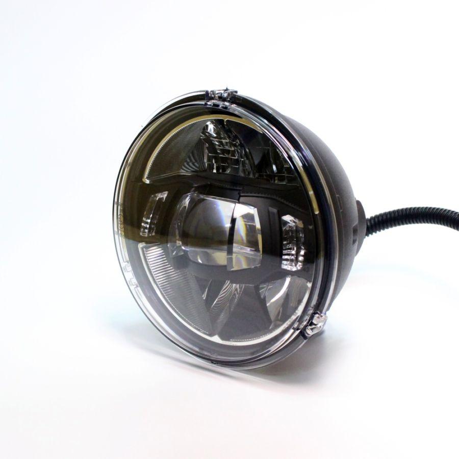 【美品】Letric Lighting 5.75インチ マルチヘッドライト 5.75インチLEDヘッドライトレンズユニット 『フロストセイバー