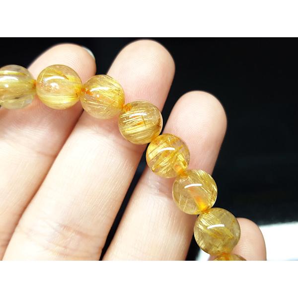 【限定1点】タイチンルチルクォーツ 約8mm 天然石ブレスレット_10