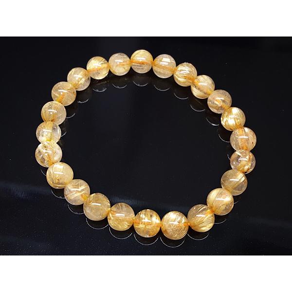 【限定1点】タイチンルチルクォーツ 約8mm 天然石ブレスレット_3