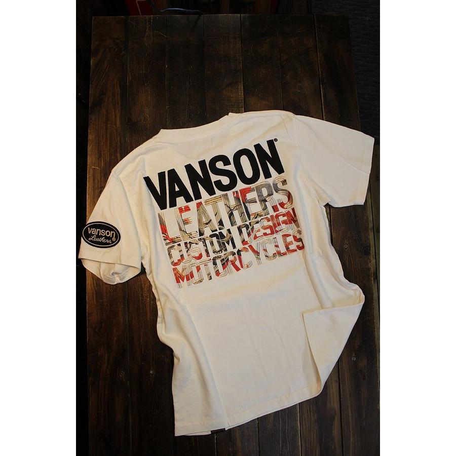 最安値級価格 VANSON　バンソン　NVST-2119　Ｔシャツ　スカル刺繍　Ｔシャツ　オフホワイト その他トップス