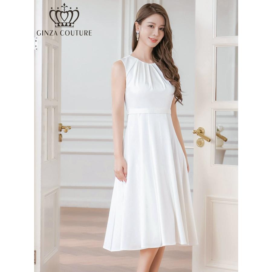 GINZA COUTURE] 新色追加 2color ワンカラー 無地 サテン シンプル
