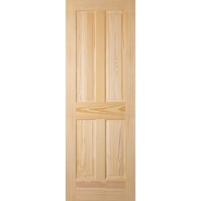 木製室内ドア　巾711mm[ドア単体]　クリアパイン　44P　無塗装