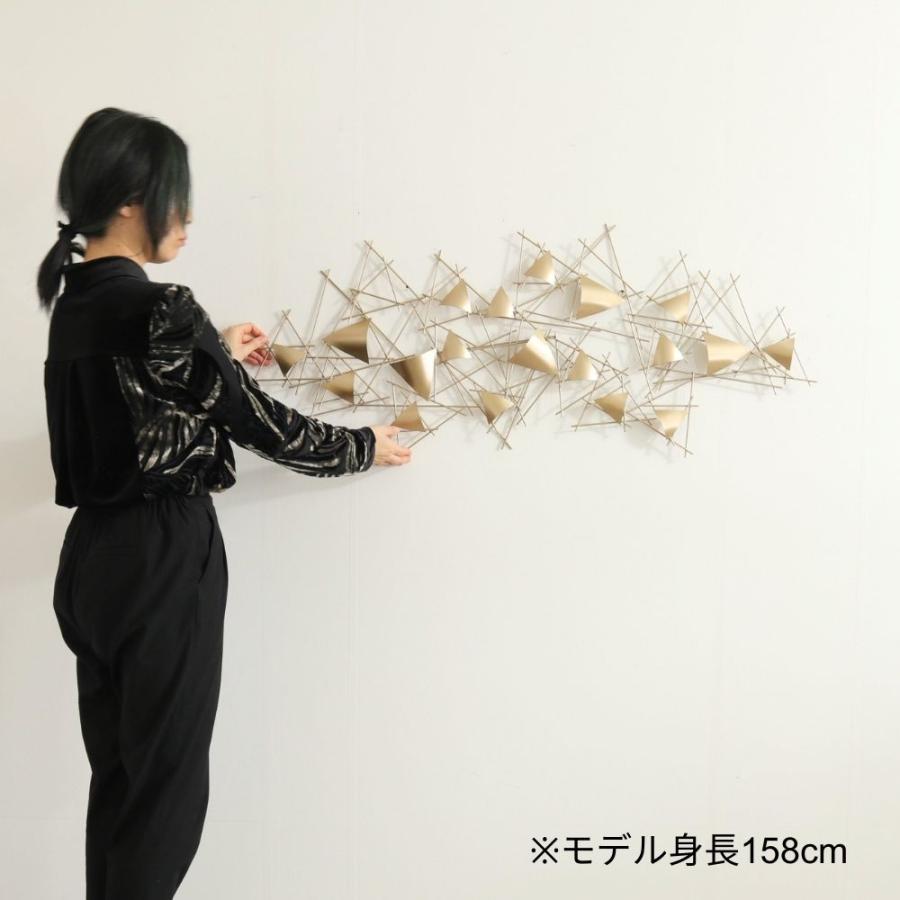 壁飾り モダンアート アイアン製 幅113cm×高47cm｜おしゃれなインテリアの輸入雑貨イエ【公式通販】の画像