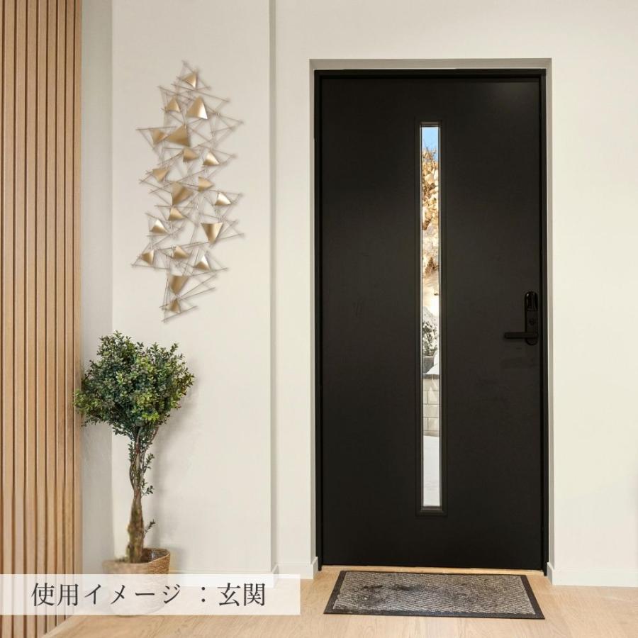 壁飾り モダンアート アイアン製 幅113cm×高47cm｜おしゃれなインテリアの輸入雑貨イエ【公式通販】の画像
