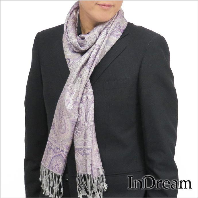 保障できる シルクストール メンズ ペイズリー柄 シルバー パープル 秋冬 大判 マフラー プレゼント 最安値に挑戦 Technet 21 Org