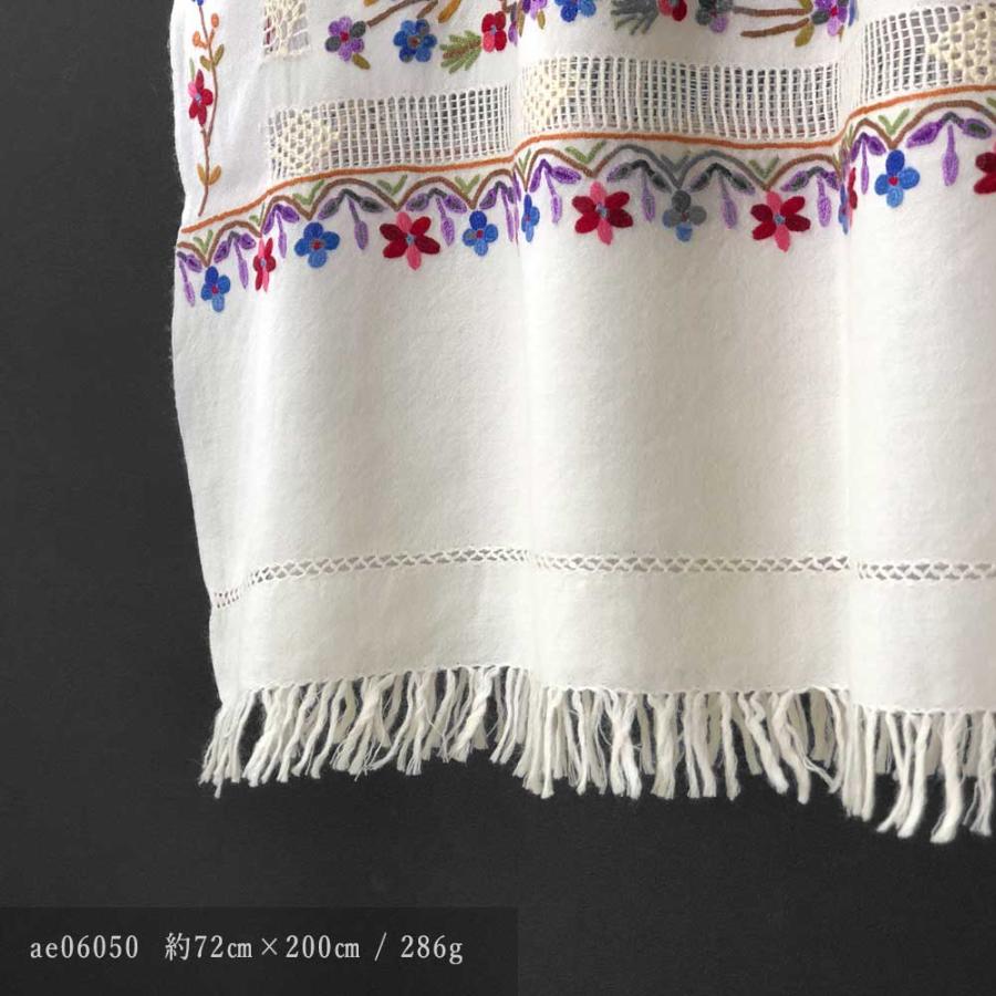 InDream アーリ刺繍ストール 白 ホワイト 大判 春のコート代わりに 母の日 ギフト おしゃれ 誕生日 プレゼント 着物ショール レディース 50代 60代 70代 80代の画像