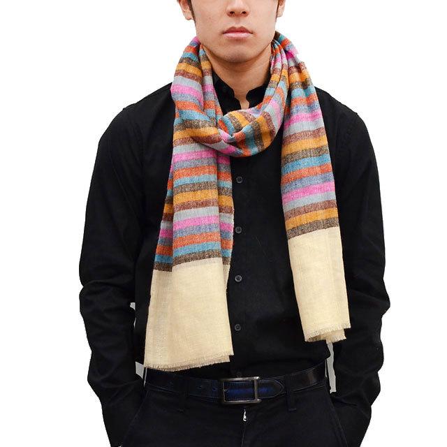 メンズ マフラー ストール パシュミナ 一点もの マルチカラーストライプ カシミヤ100 プレゼント 1 Indream 403ならショッピング ランキングや口コミも豊富なネット通販 更にお得なpaypay残高も スマホアプリも充実で毎日どこからでも気になる商品をその場でお求め