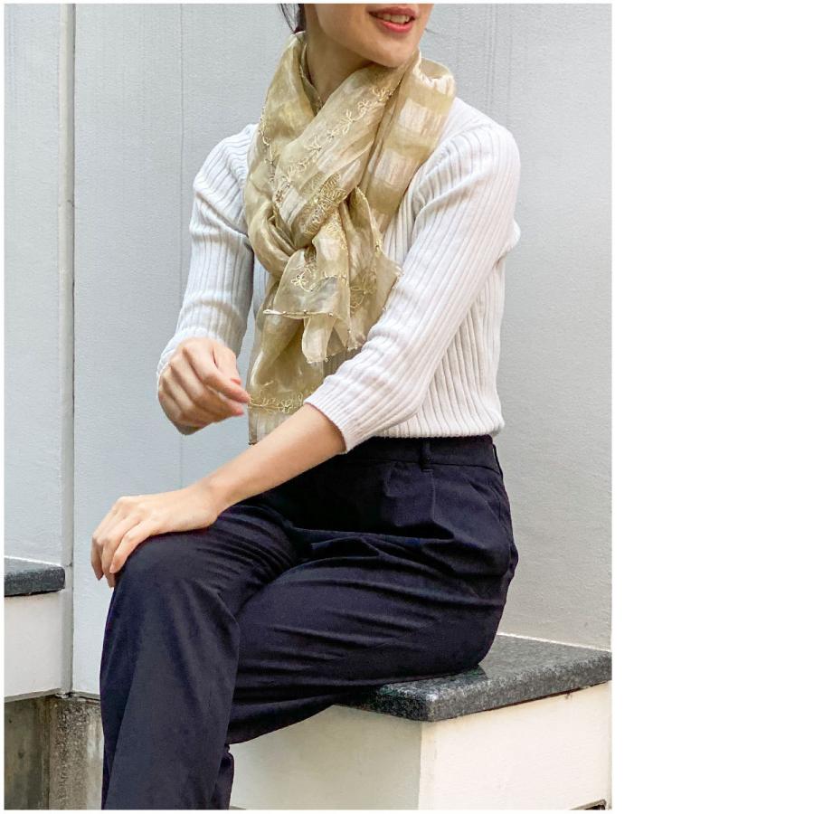 Indream シルク オーガンジー ストール ベージュ ゴールド 刺繍 スカーフ 大判 春夏 おしゃれ 結婚式 パーティー 敬老の日 ギフト 誕生日 プレゼント 女性 送 1 Indream 612 Shopooo By Gmo 通販 Yahoo ショッピング