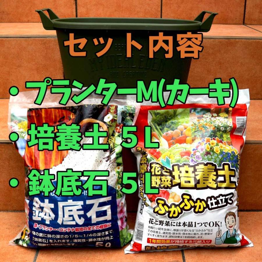送料無料 持ち運び簡単 かわいい取っ手付きプランター 資材セット プランター Mサイズ カーキ1個 培養土5l 鉢底石5l 即出荷 コンテナ 資材 植木鉢 野菜 1 Itanse 1525 Shopooo By Gmo 通販 Yahoo ショッピング