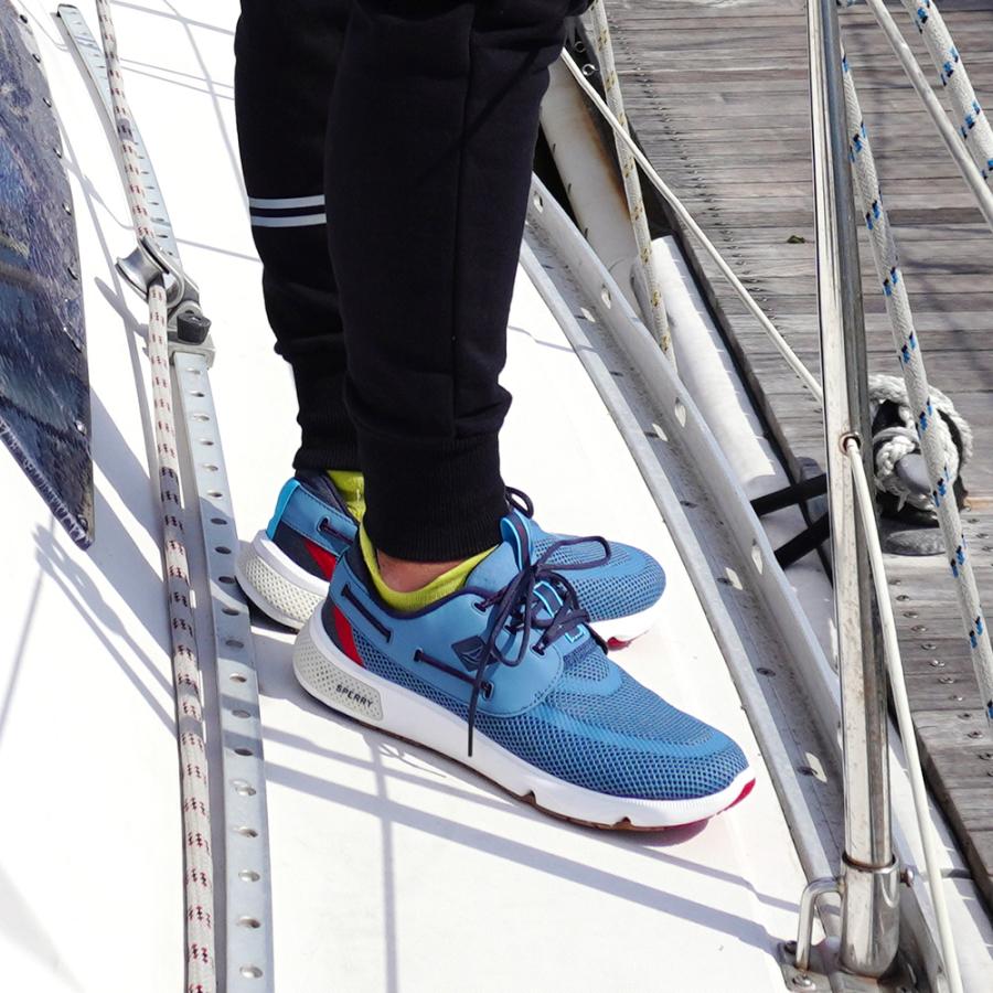 新発売鳥用★『バンダナプレゼント対象商品』SPERRY TOPSIDER|スペリートップサイダー　7 SEAS 3-EYE　ブルー 妊娠中 楽ちん