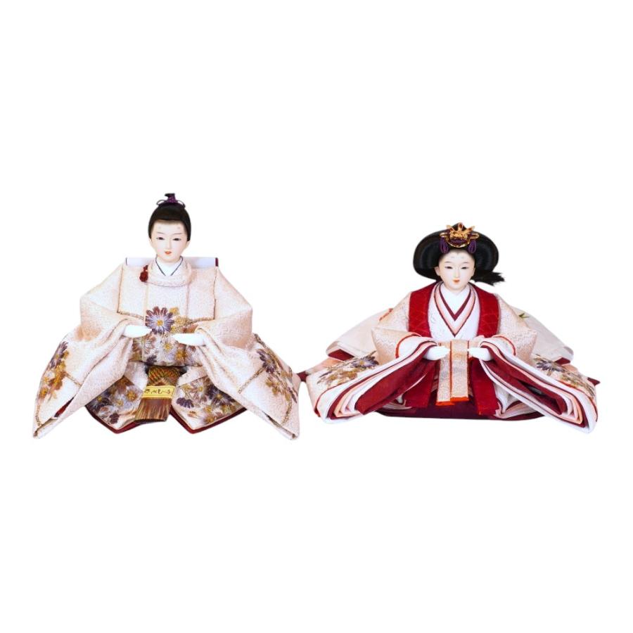 【雛人形】特大芥子 刺繍(ベージュ) 桜 親王飾り〈平安豊久作〉[243-235]_4