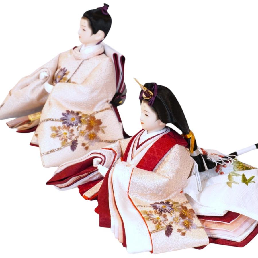 【雛人形】特大芥子 刺繍(ベージュ) 桜 親王飾り〈平安豊久作〉[243-235]_6