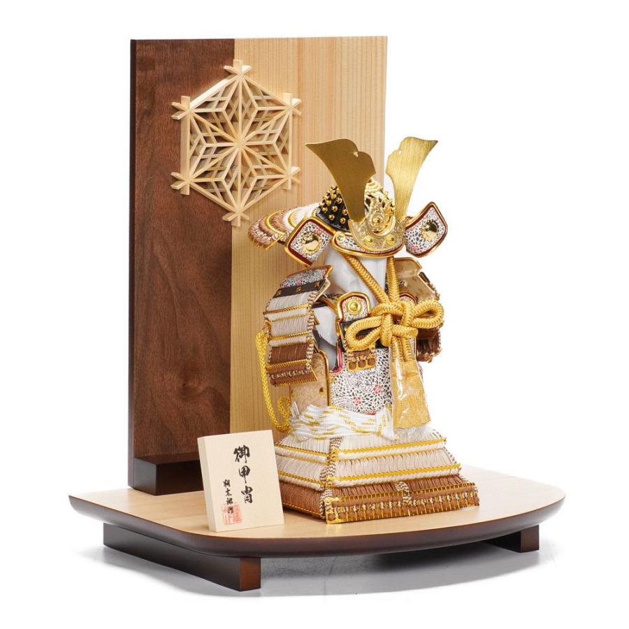 【五月人形】4号 奉納 薄茶裾濃威 鎧飾り〈朔太郎作〉[245-091]_3