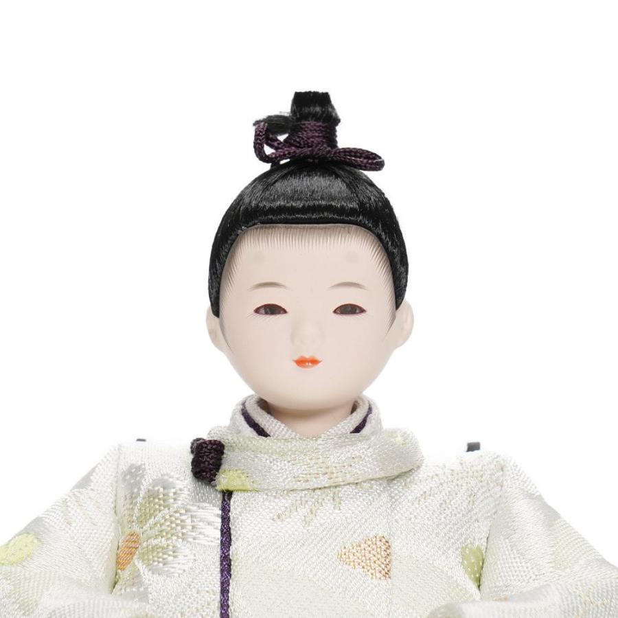 【雛人形】まめ(大) 金襴花柄(緑・ピンク)×金襴花柄(薄緑・ピンク) 双子飾り〈尚好作〉[253-122]_7