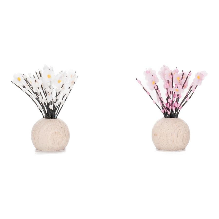 【雛人形】「葵」 麻の葉に刺繍桜(紺・赤) 親王揃いアクリルケース飾り〈柴田家千代作〉[253-136]_6