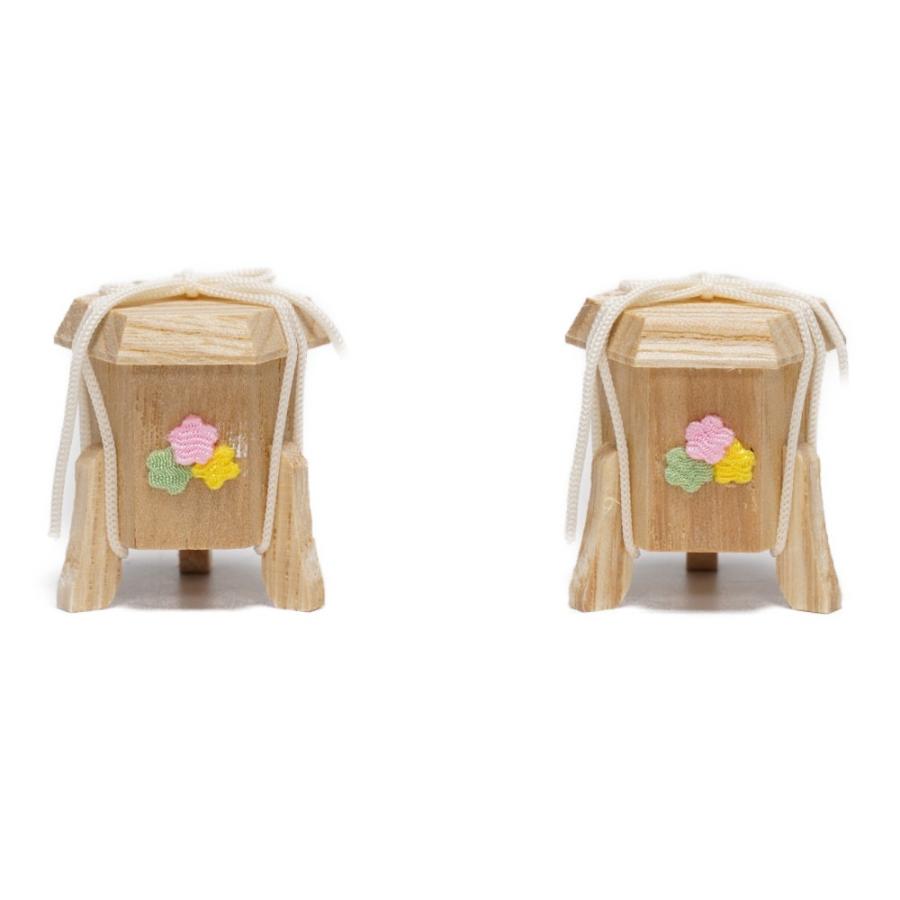 【雛人形】「葵」 麻の葉に刺繍桜(紺・赤) 親王揃いアクリルケース飾り〈柴田家千代作〉[253-136]_7