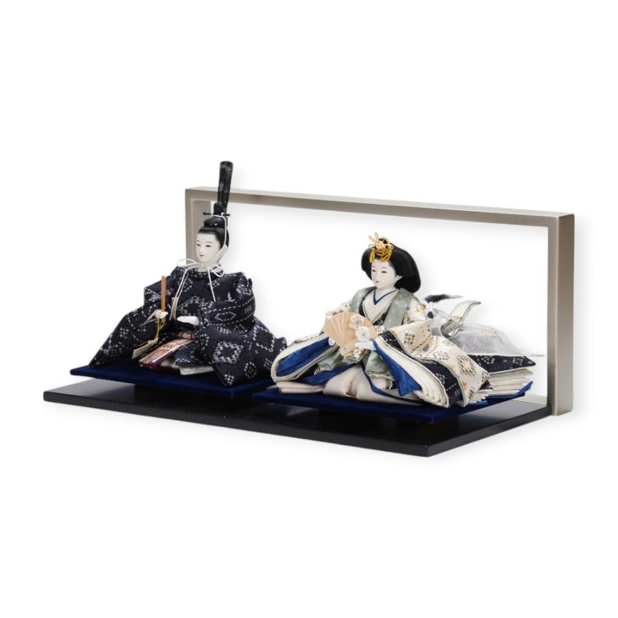 【雛人形】京十二番 平安 横段菱小市松寄せ文様 親王飾り〈小出松寿作〉[253-144]_2