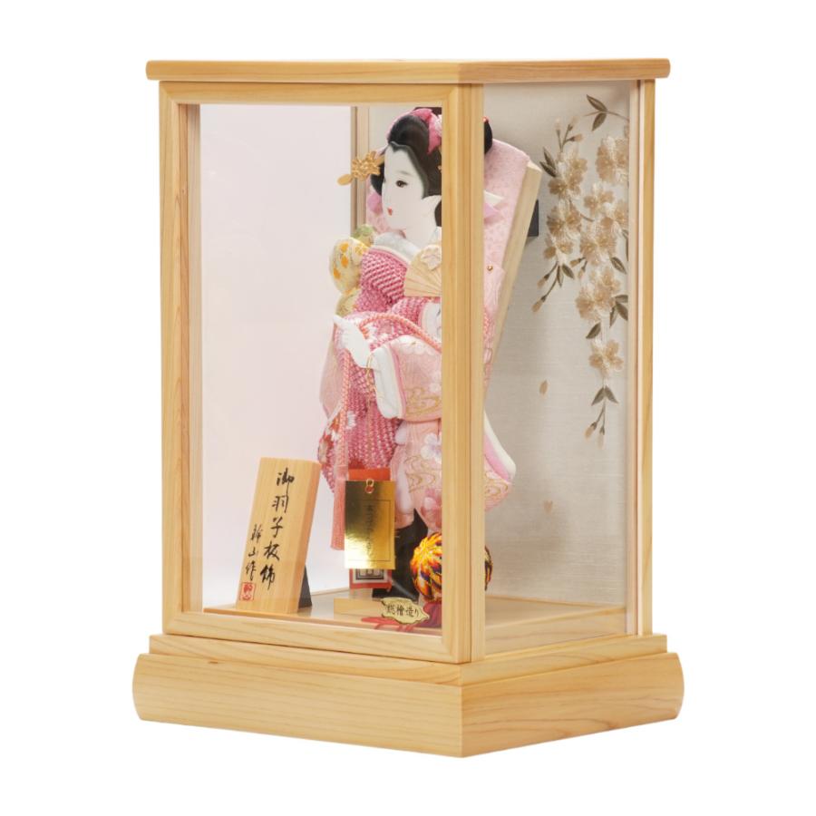 羽子板】8号 絞り桜(ピンク)×流水梅(薄ピンク)〈匠一好作〉[262-017 