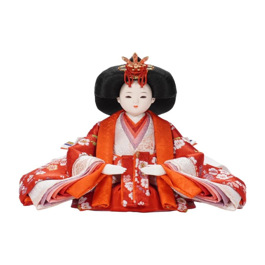 【雛人形】柳(小) 金襴小花柄(紺・赤) 親王飾り〈尚好作〉[263-015]_5