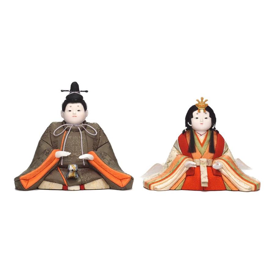 【木目込み雛人形】「小雪」(利休) 親王飾り〈幸一光作〉[213-110]_5