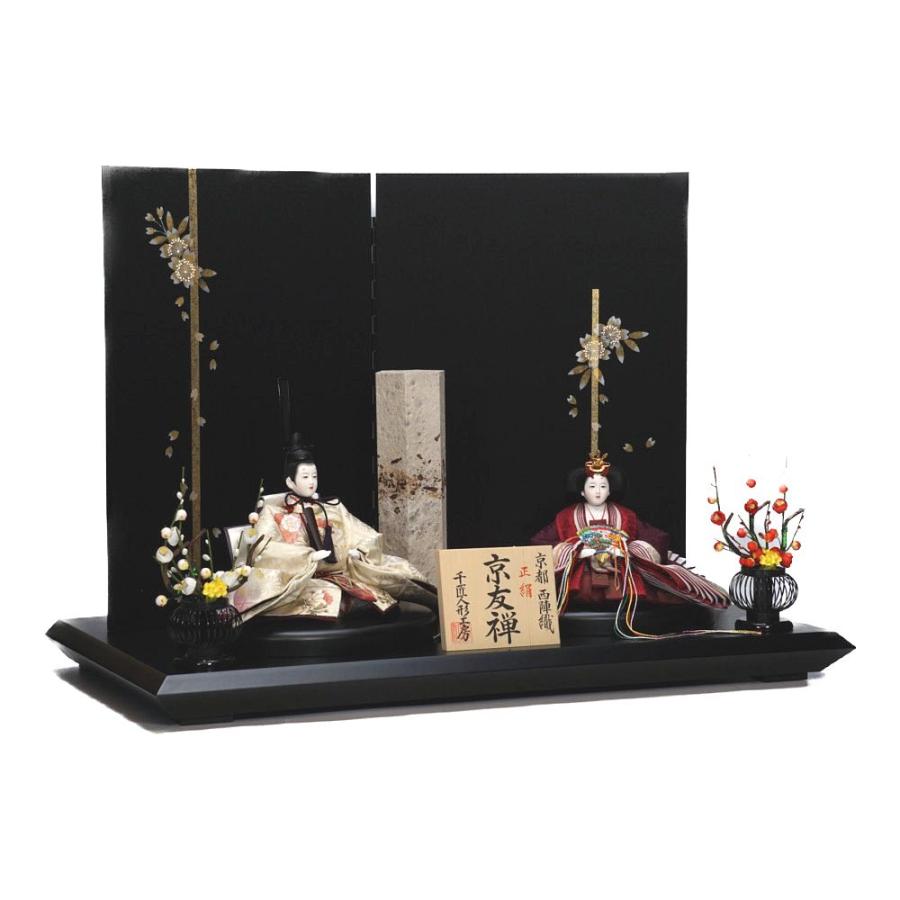【雛人形】京十番 京友禅(鶴) 親王飾り〈千匠作〉[213-147]_3