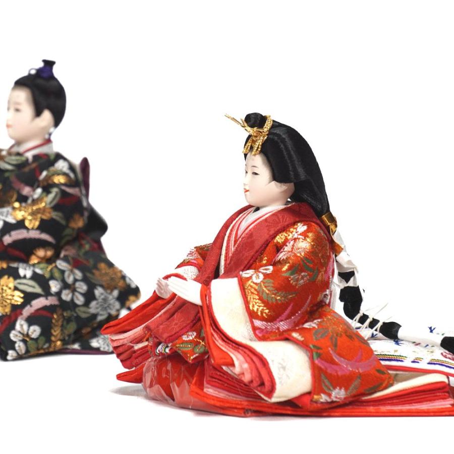 【雛人形】柳 研ぎ出し曙塗 五人揃い三段収納飾り〈雛聖作〉[213-032]_7
