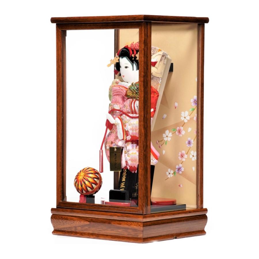 羽子板】10号 振袖 金彩桜吹雪(ピンク)×刺繍桜(赤)〈匠一好作〉[222