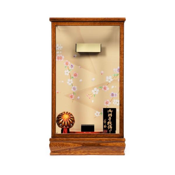 羽子板】10号 振袖 金彩桜吹雪(ピンク)×刺繍桜(赤)〈匠一好作〉[222